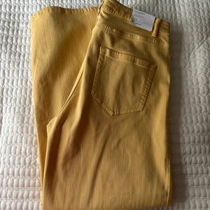 J Jill Wide leg mustard jeans
